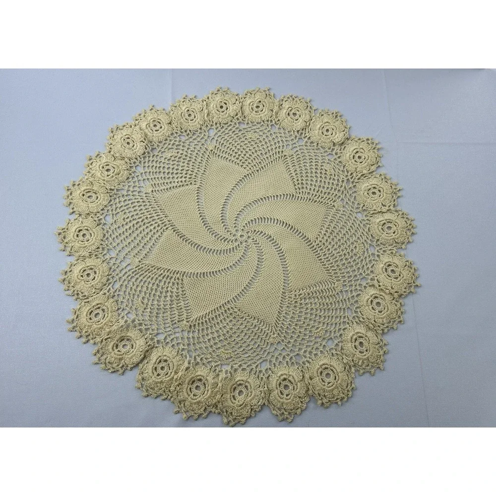 Vintage Handmade Crochet Doily 16